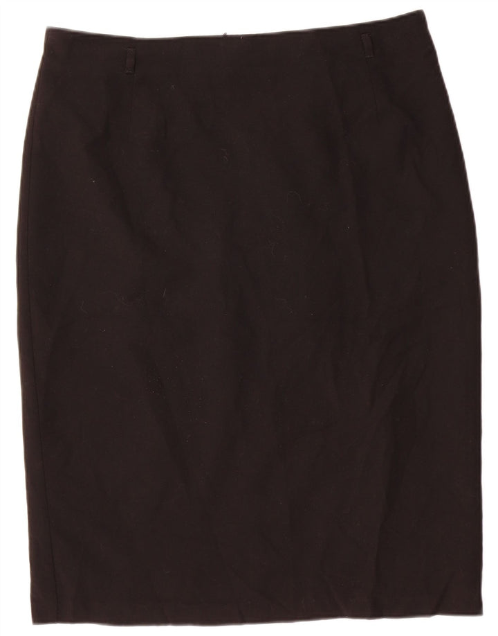 Marks & Spencer Γυναικεία Pencil Φούστα UK 16 Large W34 Μαύρο Πολυεστέρας