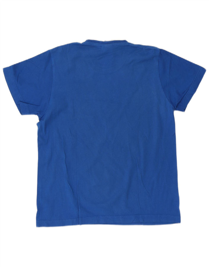 Ανδρικό γραφικό T-Shirt Adidas Top από μεσαίο μπλε βαμβακερό