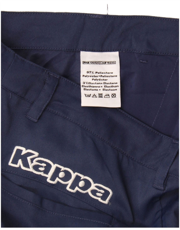 Kappa Γυναικείο ίσιο παντελόνι Chino γραφικό W34 L29 Navy Blue Polyester