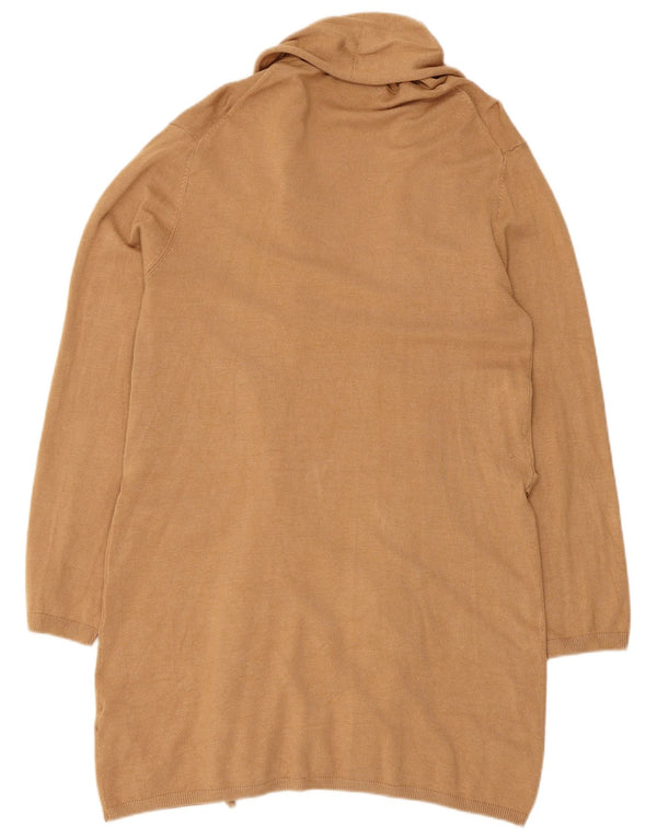 Zara Γυναικείο Ζακέτα Longline UK 14 Μεγάλο Μπεζ βισκόζη