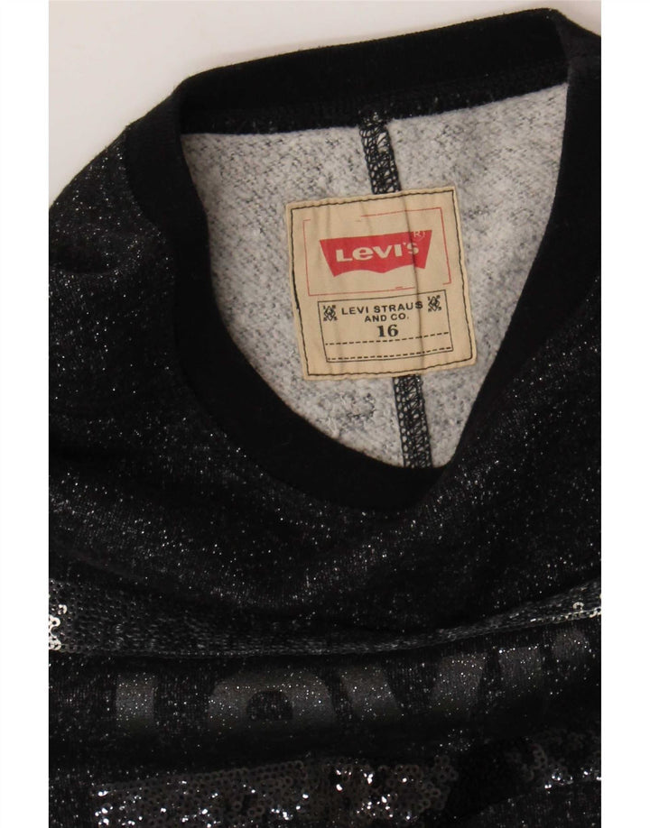 Levi's Girls Graphic Φούτερ Jumper 15-16 ετών Μαύρο
