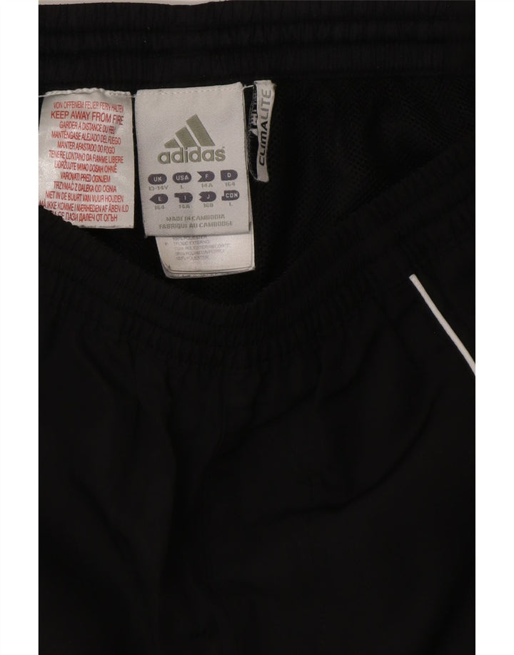 ADIDAS Boys Climalite Tracksuit Trousers Joggers 13-14 Years Black