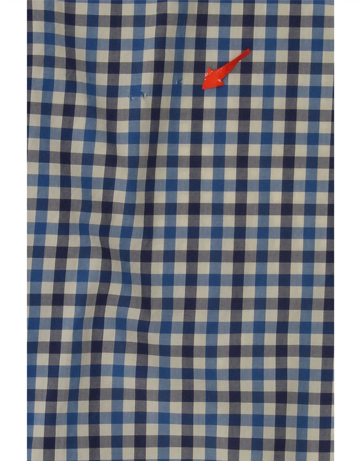 TOMMY HILFIGER Mens Custom Fit Short Sleeve Shirt Medium Blue Gingham Vintage Tommy Hilfiger and Second-Hand Tommy Hilfiger from Messina Hembry 
