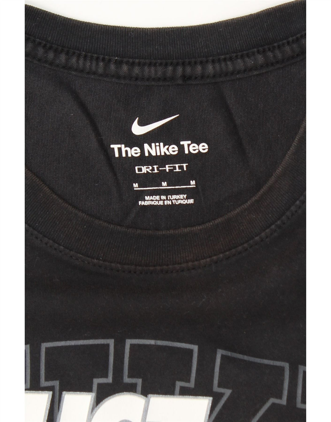 Ανδρικό γραφικό μπλουζάκι NIKE Dri Fit, μεσαίο μαύρο
