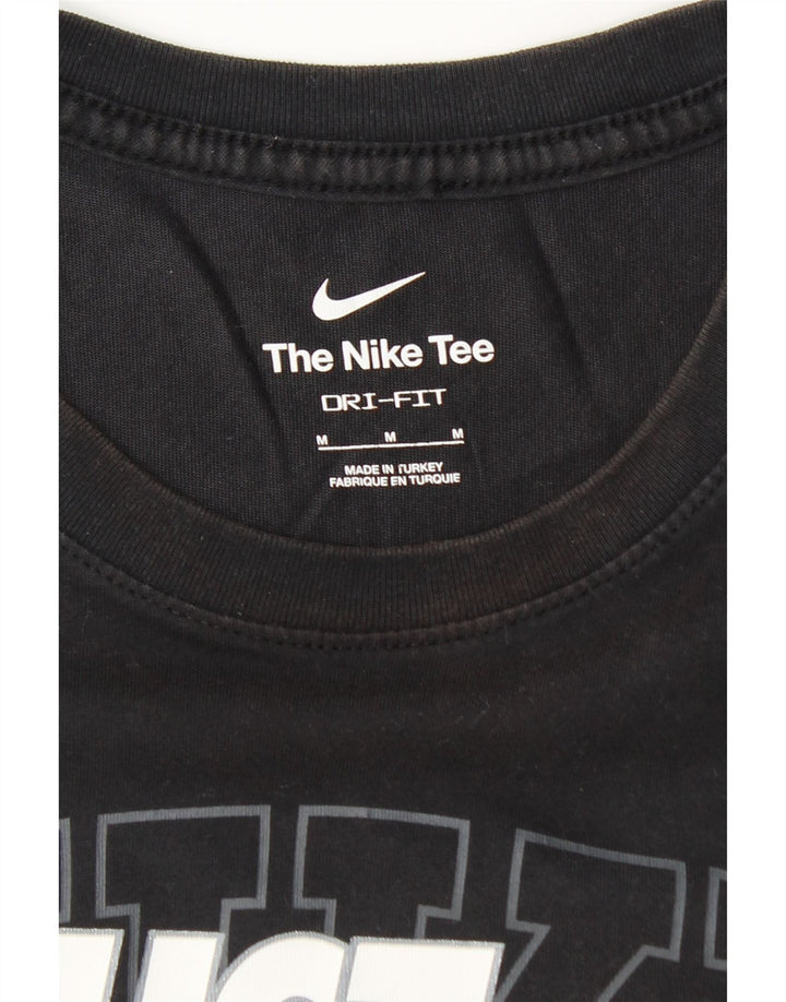 Ανδρικό γραφικό μπλουζάκι NIKE Dri Fit, μεσαίο μαύρο