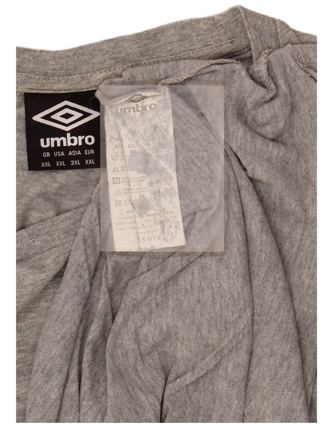 Ανδρικό T-Shirt UMBRO Top 2XL Γκρι βαμβακερό