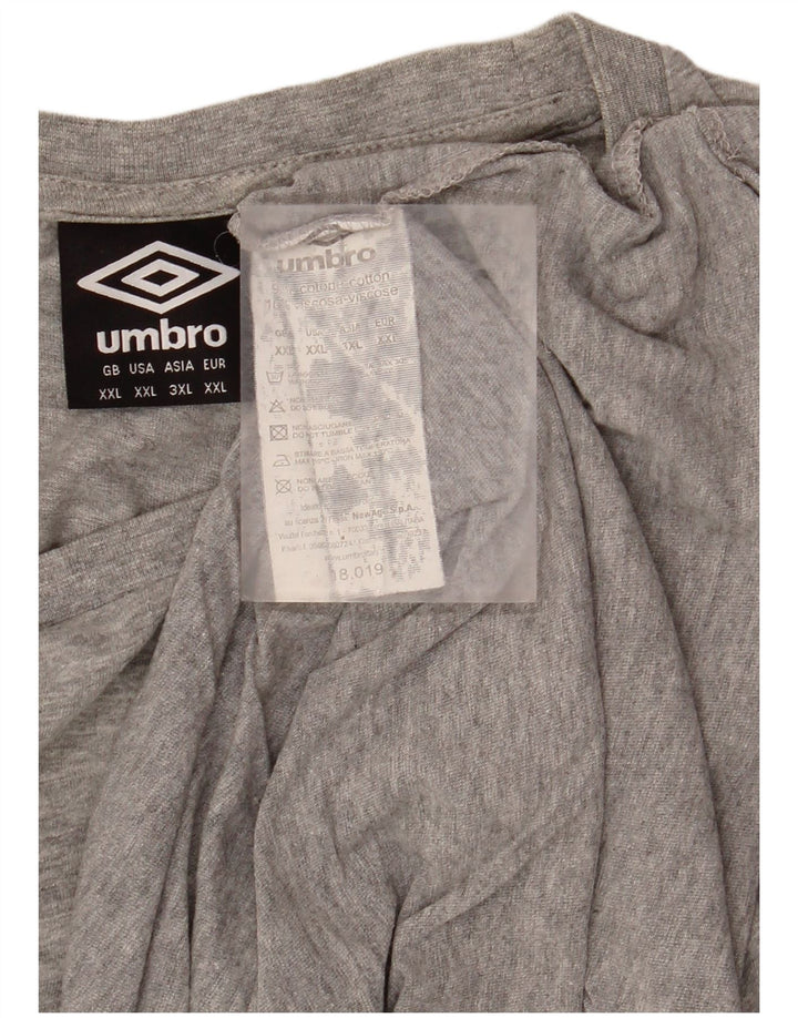 Ανδρικό T-Shirt UMBRO Top 2XL Γκρι βαμβακερό