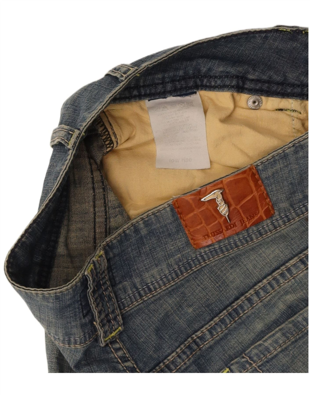 TRUSSARDI Womens Straight Jeans W30 L29 Blue Cotton