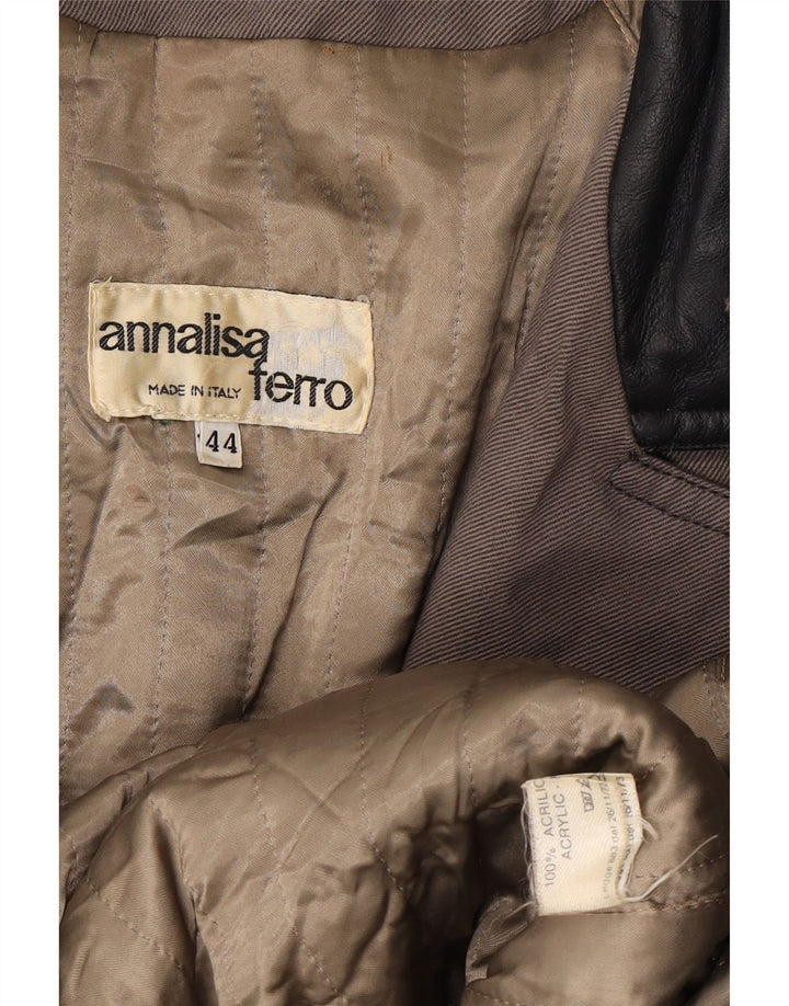 ANNALISA FERRO Γυναικείο Παλτό IT 44 Ακρυλικό Μεσαίο Γκρι