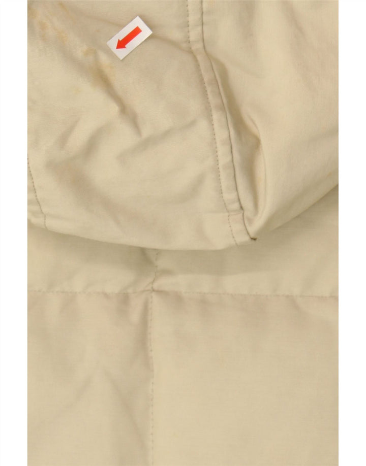 WOOLRICH Womens Hooded Padded Coat UK 16 Large Beige Nylon Vintage Woolrich and Second-Hand Woolrich from Messina Hembry 