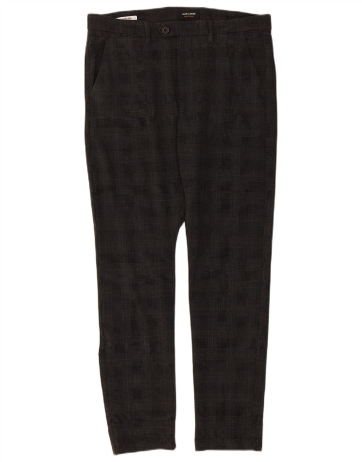 Jack & Jones Ανδρικό παντελόνι Marco Slim Suit W34 L32 Grey Check Polyester