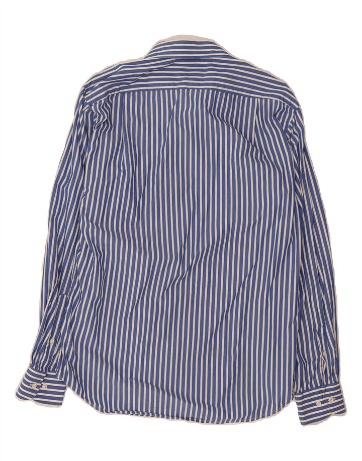 HUGO BOSS Mens Shirt Size 39 15 1/2 Medium Blue Striped Cotton Vintage Hugo Boss and Second-Hand Hugo Boss from Messina Hembry 