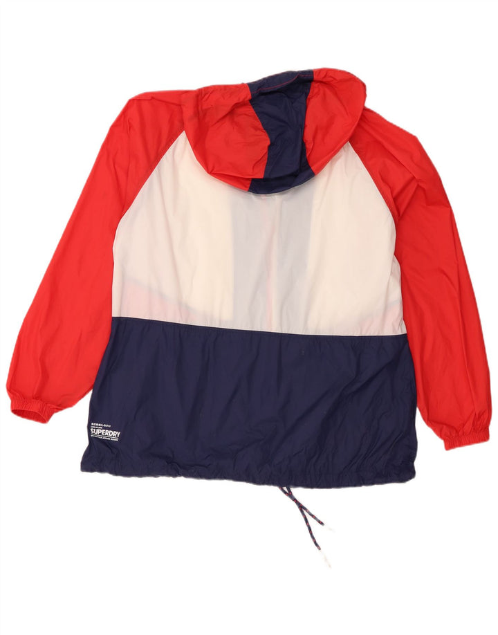 Superdry Γυναικείο μπουφάν βροχής με γραφικά μεγάλου μεγέθους UK 10 Small πολύχρωμο