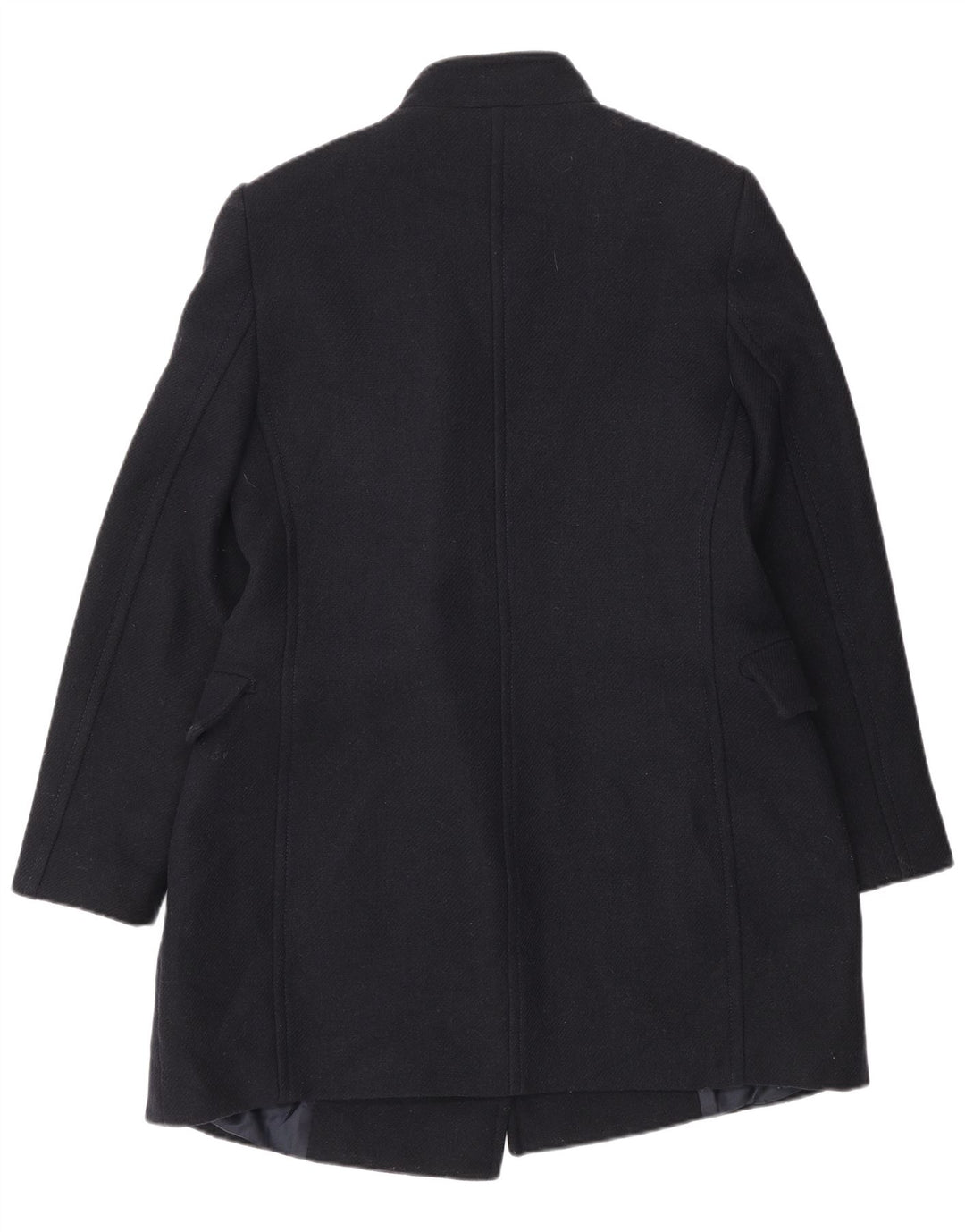 Zara Γυναικείο Παλτό UK 16 Large Navy Blue Wool