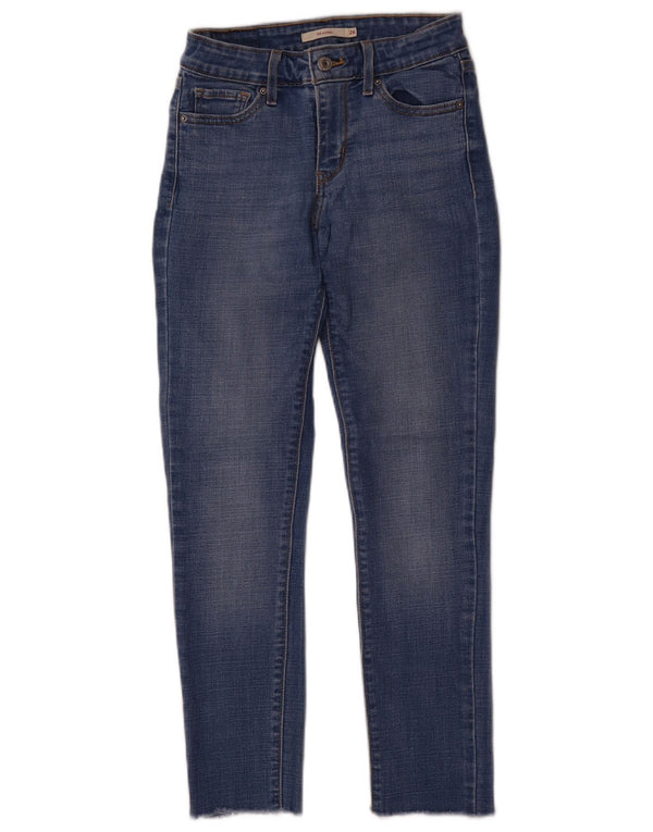 Levi's Girls 711 Skinny Jeans 11-12 ετών W26 L27 Μπλε βαμβακερό