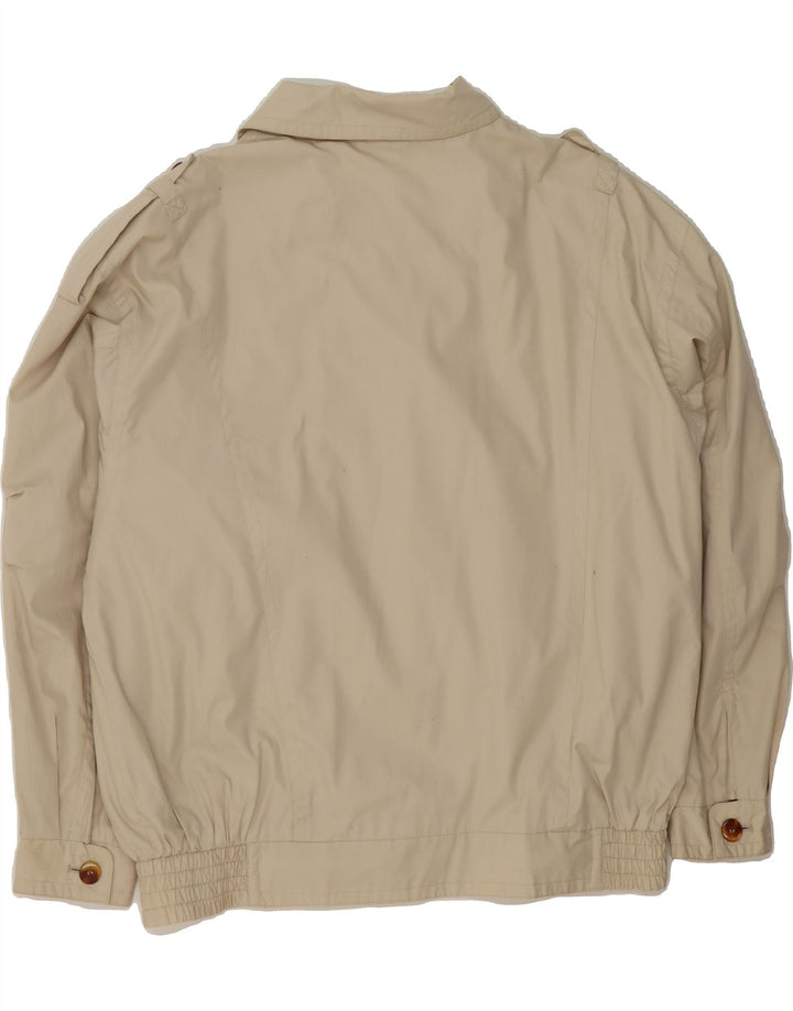VINTAGE Mens Military Jacket UK 42 XL Beige Polyester Vintage Vintage and Second-Hand Vintage from Messina Hembry 