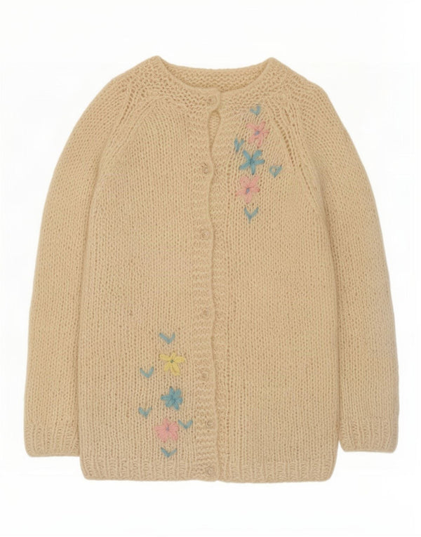 Vintage γυναικεία ζακέτα UK 10 Small Off White Floral