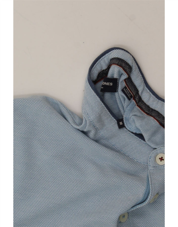 JACK & JONES Mens Premium Polo Shirt Medium Blue Cotton Vintage Jack & Jones and Second-Hand Jack & Jones from Messina Hembry 