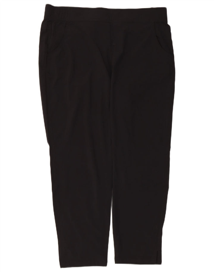 Eddie Bauer Γυναικείο ίσιο casual παντελόνι μεγάλο W36 L27 μαύρο πολυεστέρα