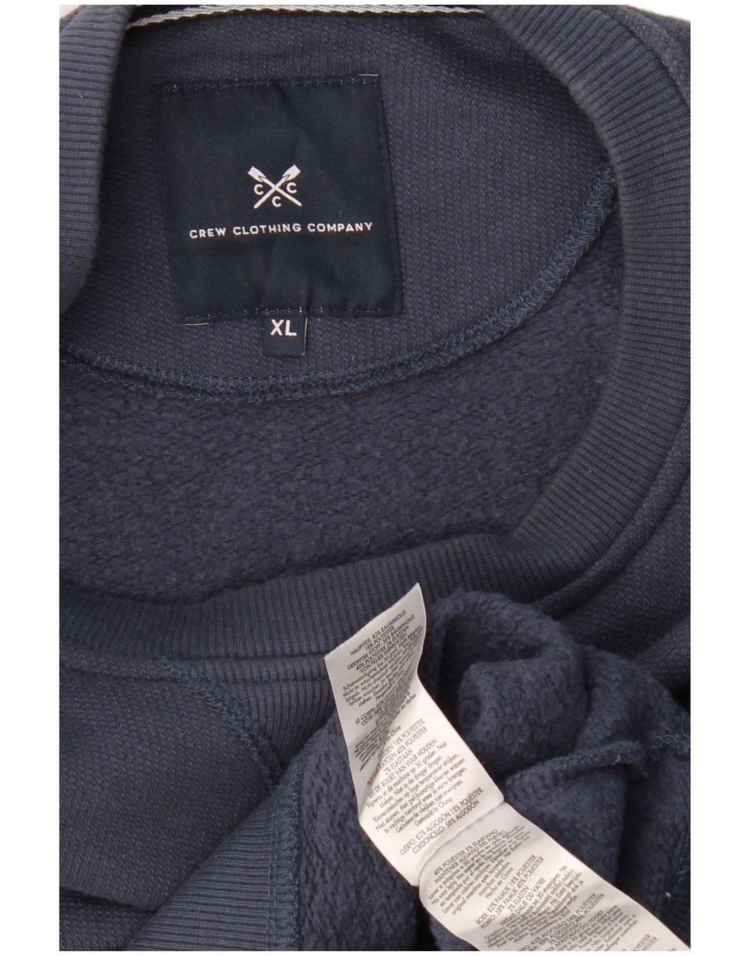 CREW CLOTHING Ανδρική φούτερ Jumper XL Navy Blue Cotton