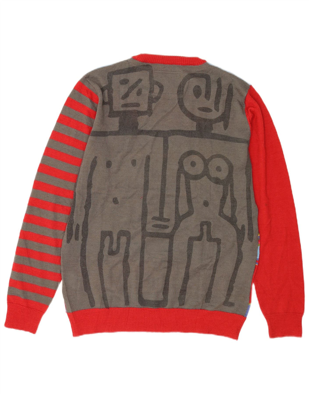 Ανδρικό πουλόβερ Desigual Graphic Crew Neck Jumper Medium πολύχρωμο ριγέ
