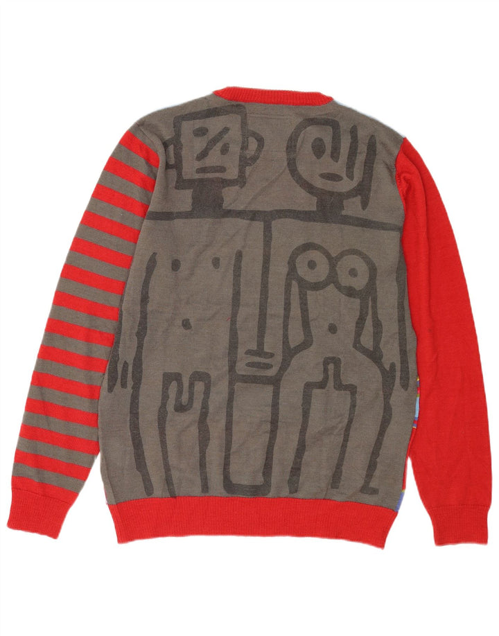Ανδρικό πουλόβερ Desigual Graphic Crew Neck Jumper Medium πολύχρωμο ριγέ