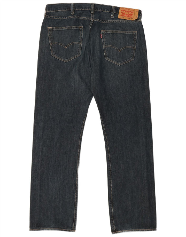 LEVI'S Ανδρικό τζιν 501 ίσιο W38 L34 Μπλε βαμβακερό