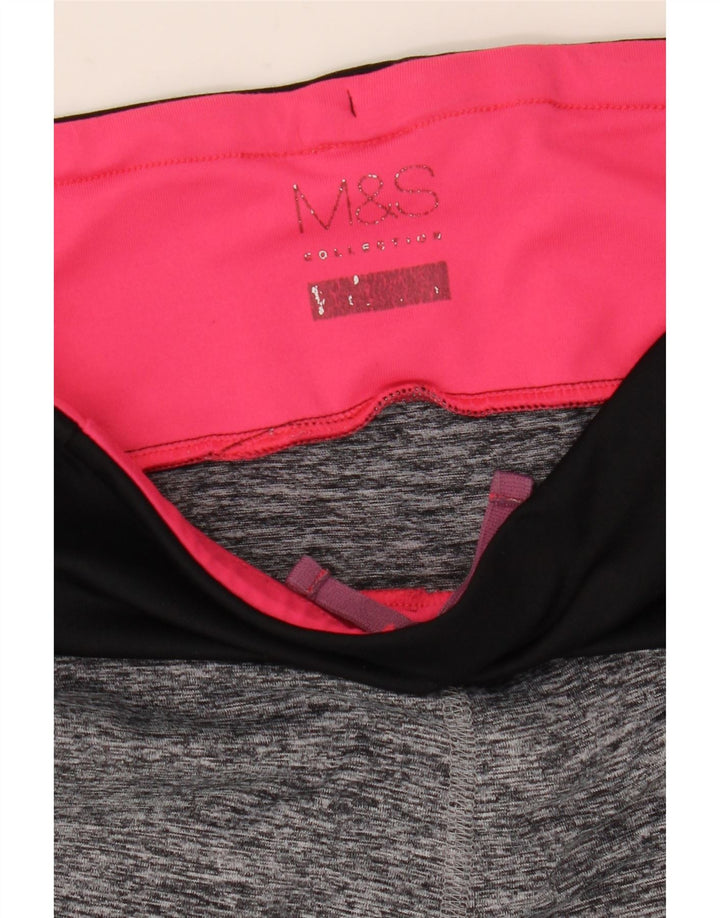 MARKS & SPENCER Γυναικεία κολάν Capri UK 10 Small Grey Colourblock