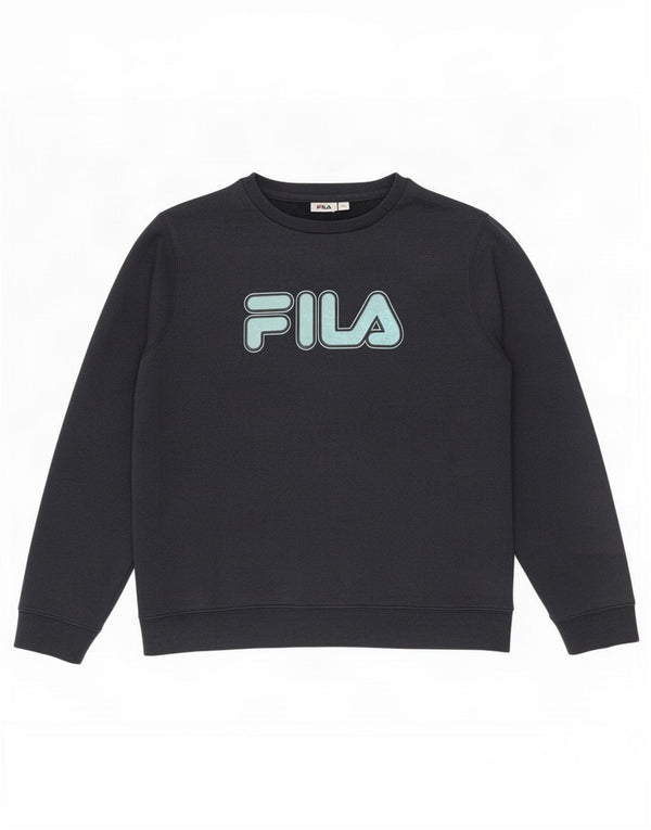 Fila Γυναικείο Φούτερ γραφικό Jumper UK 16 Large Navy Blue Polyester