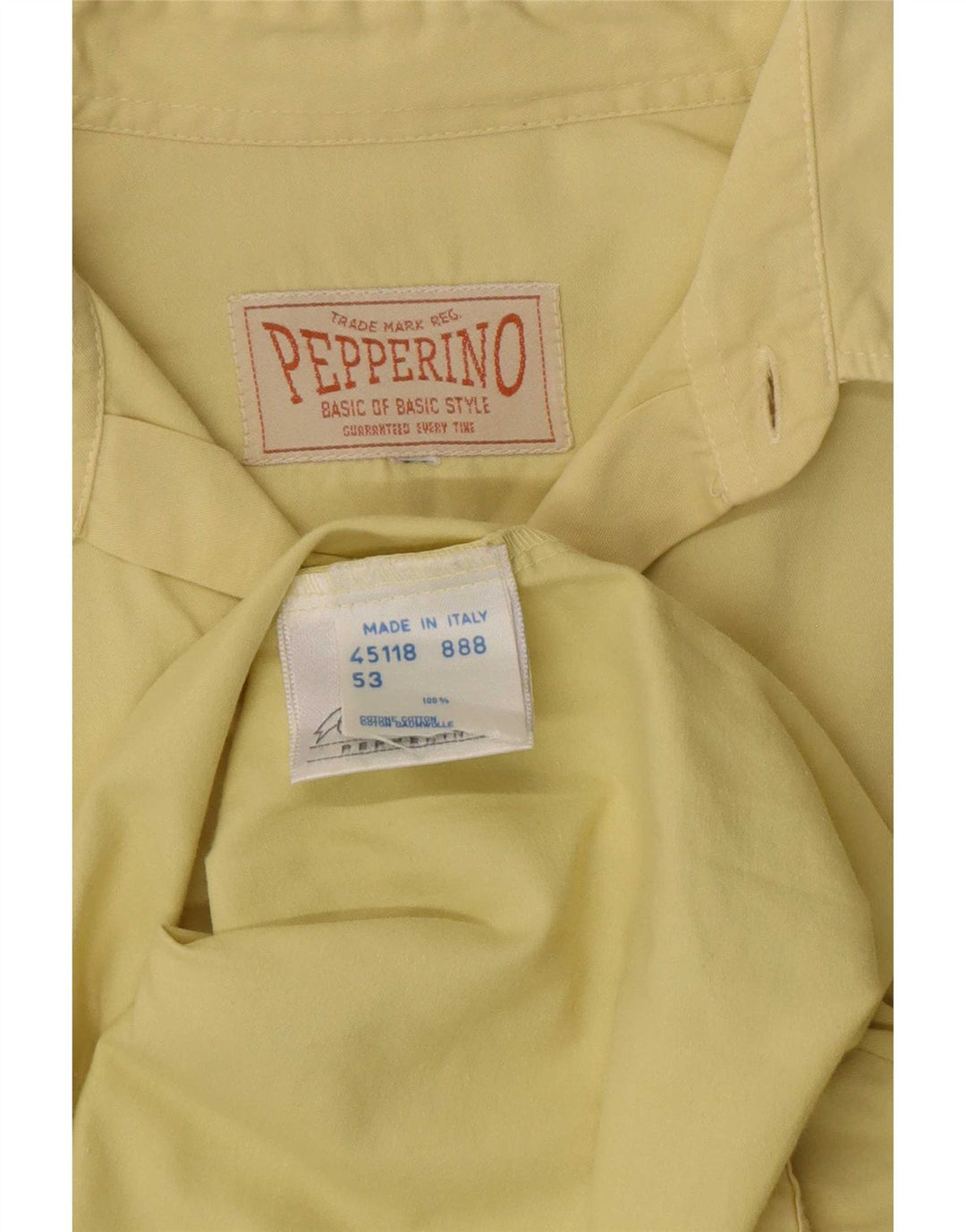 Ανδρικό πουκάμισο Pepperino μεγάλο κίτρινο βαμβακερό
