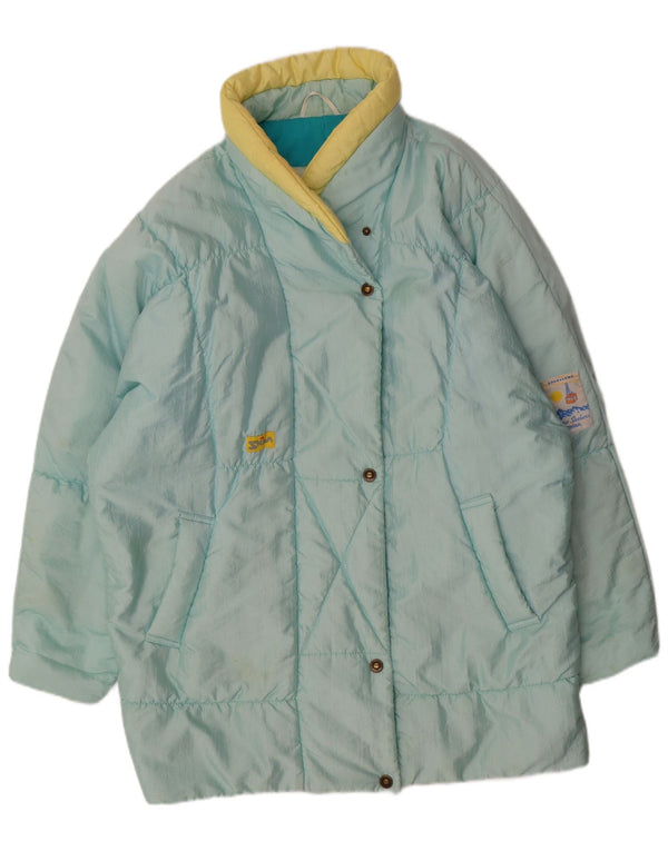 Skila Γυναικείο παλτό υπερμεγέθη με επένδυση EU 38 Medium Blue Polyamide