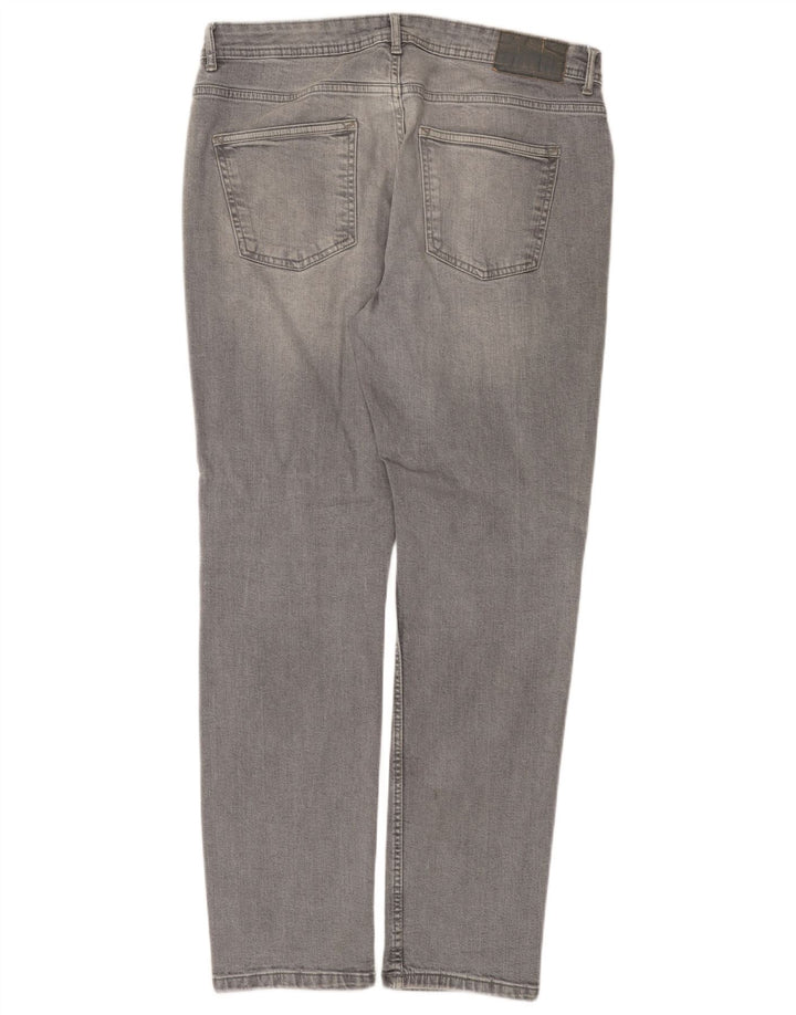 Ανδρικό Slim Jeans Denim & Co W34 L30 Γκρι βαμβακερό