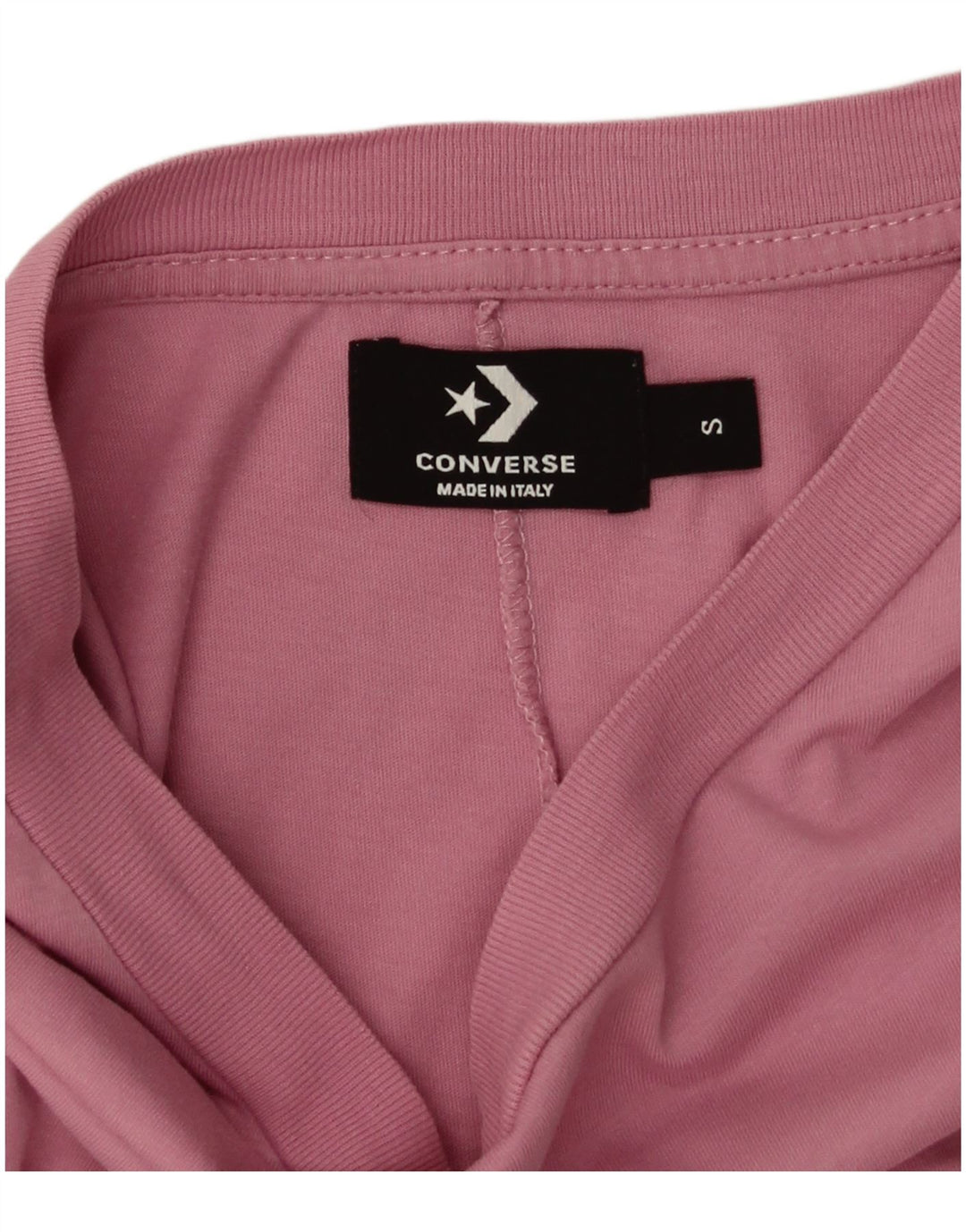 Converse Γυναικείο T-Shirt Top UK 10 Small Pink Βαμβακερό