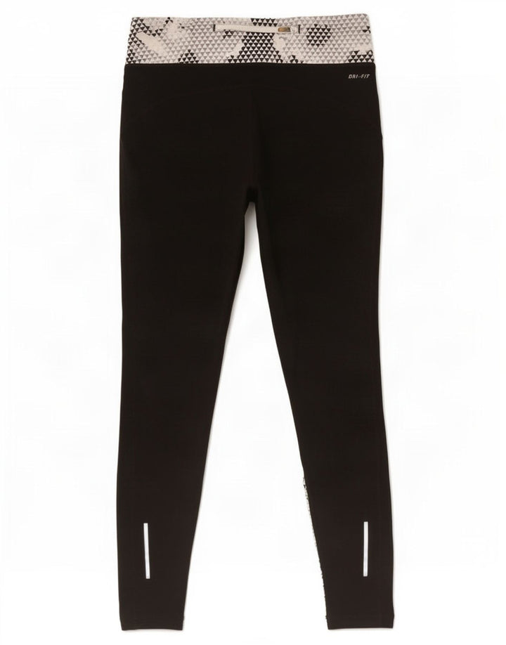 Γυναικείο κολάν Nike Dri Fit UK 14 Μεσαίο μαύρο γεωμετρικό πολυεστέρα