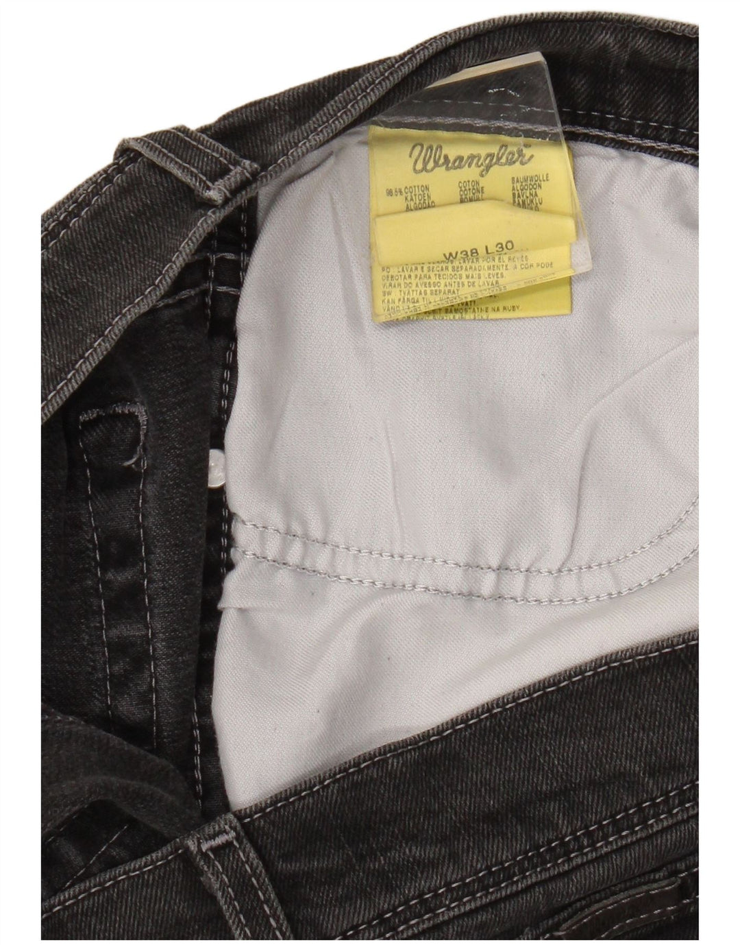 Ανδρικό τζιν Wrangler ίσιο W38 L27 Γκρι βαμβακερό