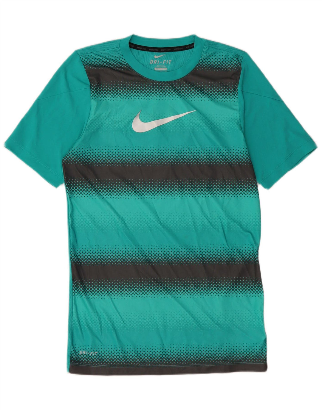 Ανδρικό γραφικό μπλουζάκι Nike Dri Fit Top Small Blue Colorblock Πολυεστέρας