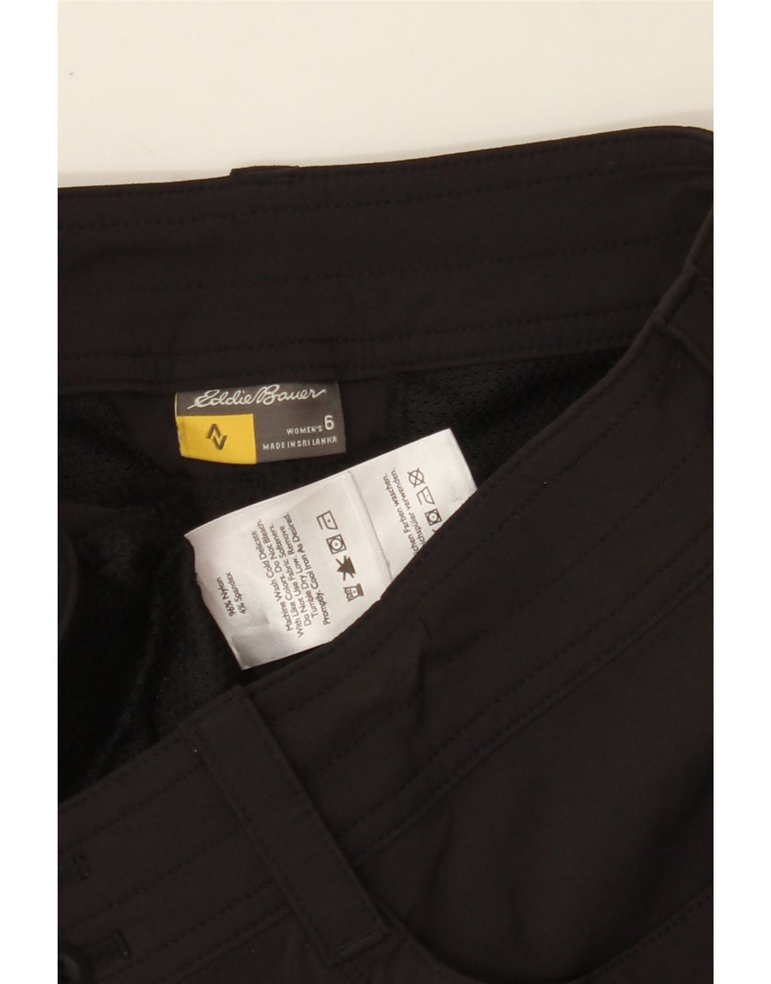 EDDIE BAUER Womens Cargo Capri Trousers US 6 Medium W28 L20 Black Nylon Vintage Eddie Bauer and Second-Hand Eddie Bauer from Messina Hembry 