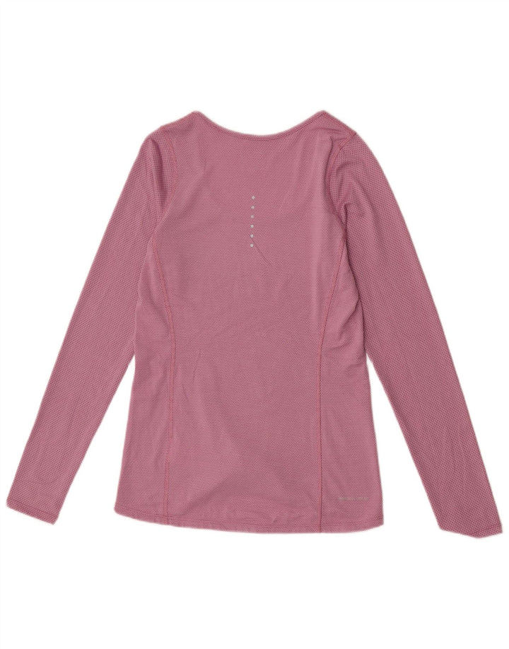 Γυναικείο τοπ Nike μακρυμάνικο UK 6 XS Pink Polyester