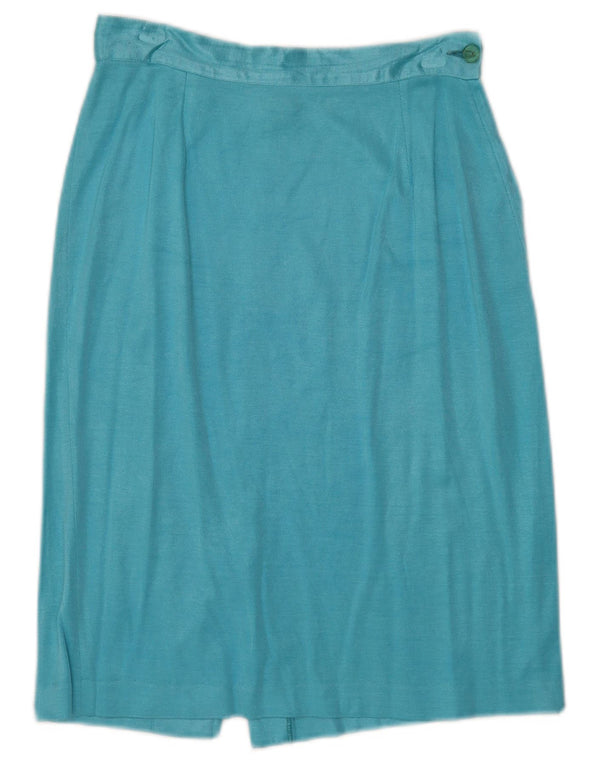 Vintage Γυναικεία Pencil Φούστα IT 42 Medium W26 Blue Cotton