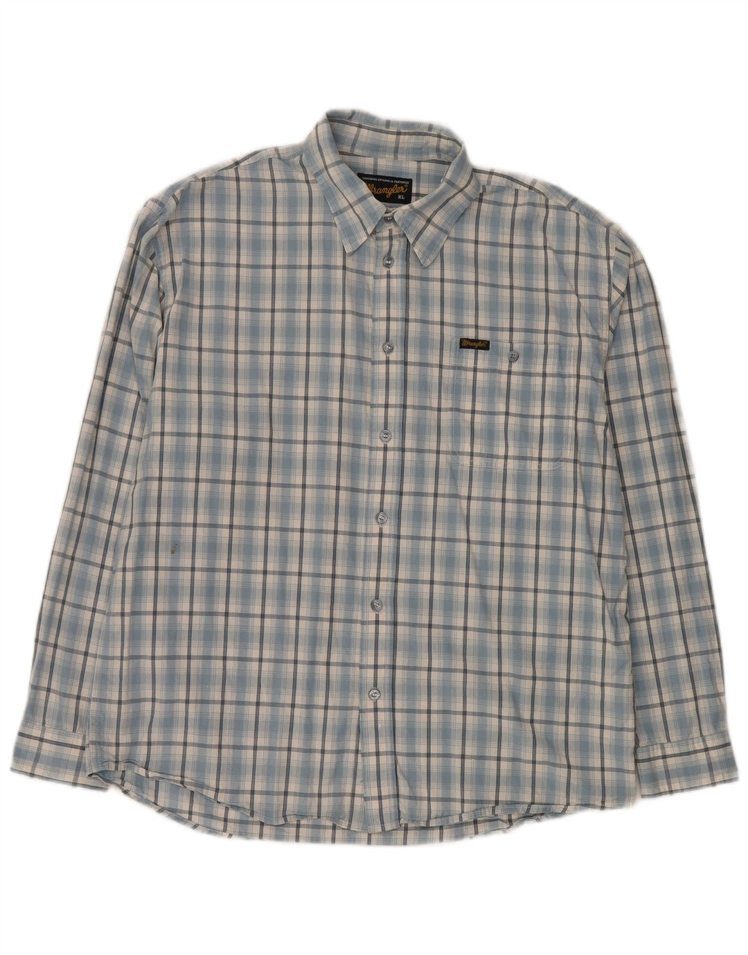 Ανδρικό πουκάμισο Wrangler XL Blue Check