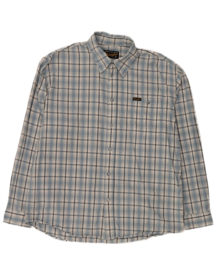 Ανδρικό πουκάμισο Wrangler XL Blue Check
