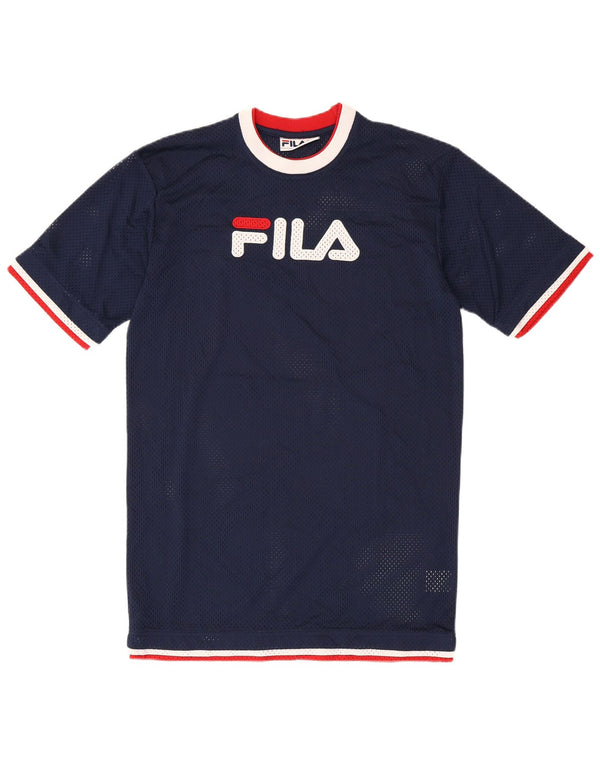 Ανδρικό γραφικό T-Shirt FILA Top Small Navy Blue