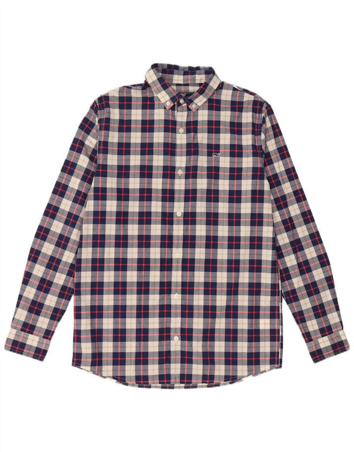 VINEYARD VINES Αγόρια πουκάμισο 15-16 ετών XL Navy Blue Check Cotton