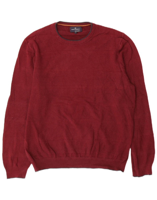 Ανδρικό πουλόβερ Marks & Spencer Blue Harbour Crew Neck Jumper Large Maroon