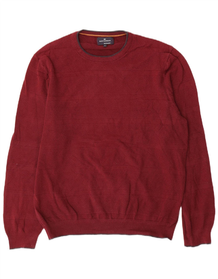 Ανδρικό πουλόβερ Marks & Spencer Blue Harbour Crew Neck Jumper Large Maroon