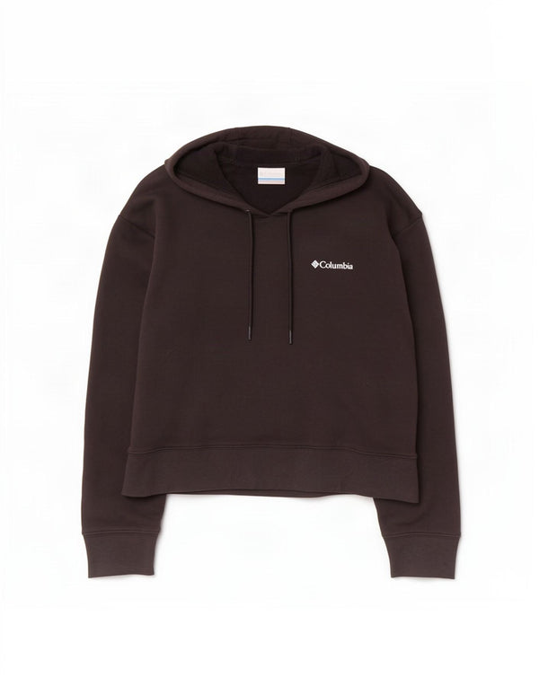 Columbia Γυναικείο Γραφικό Hoodie Jumper UK 16 μεγάλο μαύρο βαμβακερό