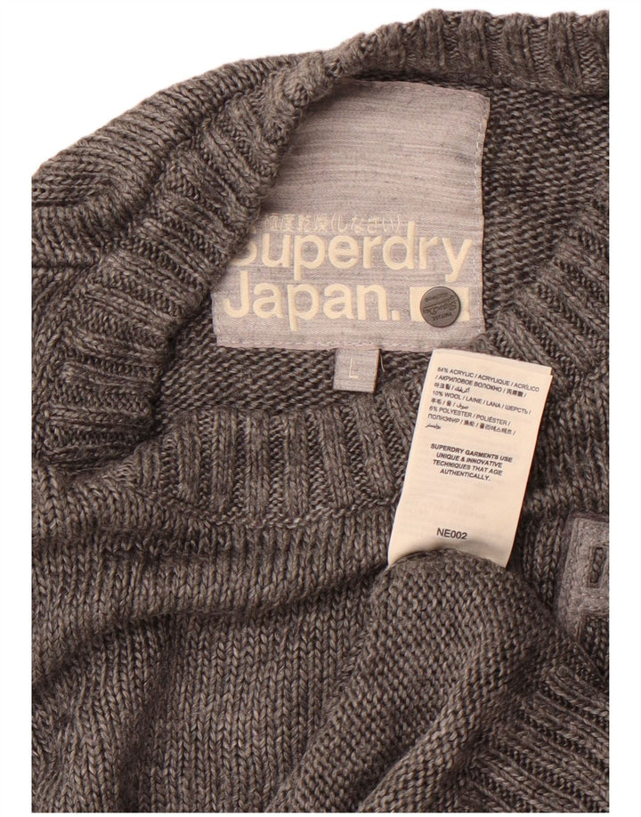 Ανδρικό πουλόβερ Superdry Graphic Crew Neck Jumper Μεγάλο Γκρι Ακρυλικό