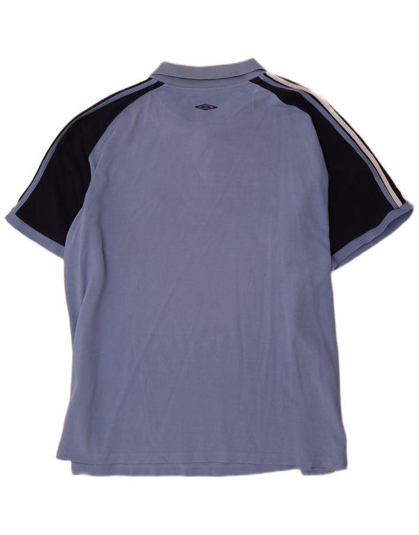 Ανδρικό πουκάμισο πόλο Umbro 4XL Μπλε χρώματος βαμβακερό