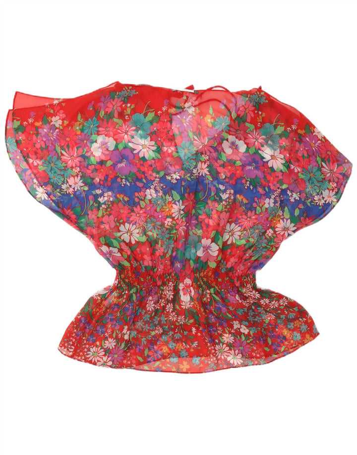 Replay Γυναικεία Μπλούζα Τοπ UK 14 Medium Red Floral Polyester