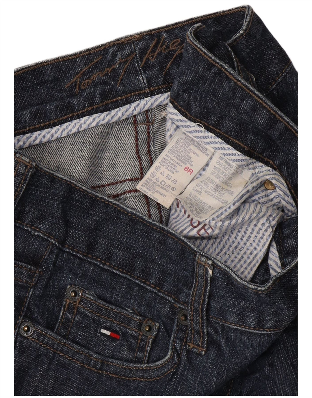 TOMMY HILFIGER Γυναικείο τζιν μποτάκι US 6 Medium W30 L26 Navy Blue Cotton